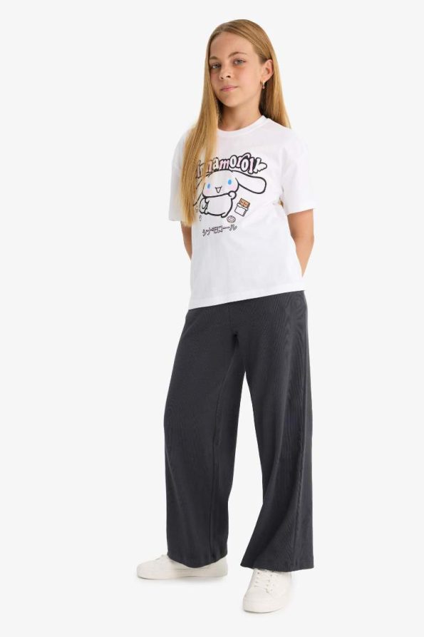 Girls' Elastic Waist Wide Leg Sweatpants