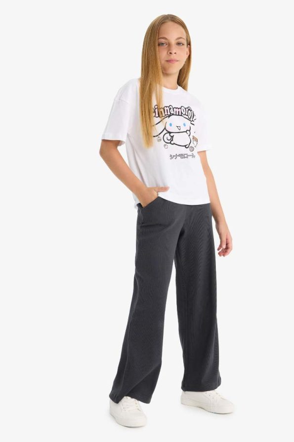 Girls' Elastic Waist Wide Leg Sweatpants