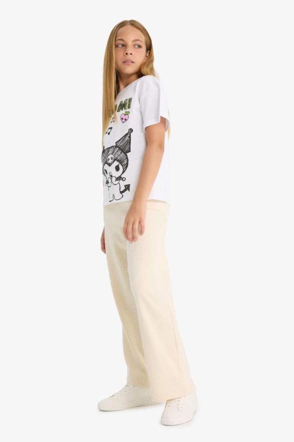 Girls' Elastic Waist Wide Leg Sweatpants