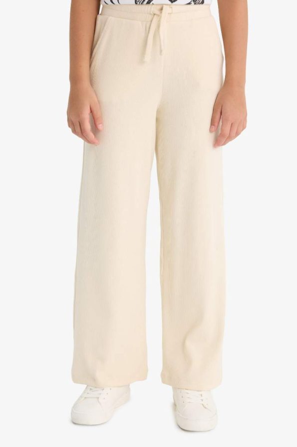 Girls' Elastic Waist Wide Leg Sweatpants