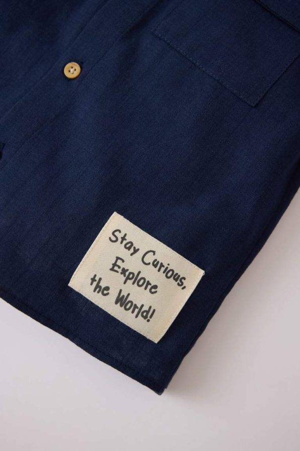 Boys' Long Sleeve Crew Neck Poplin Shirt