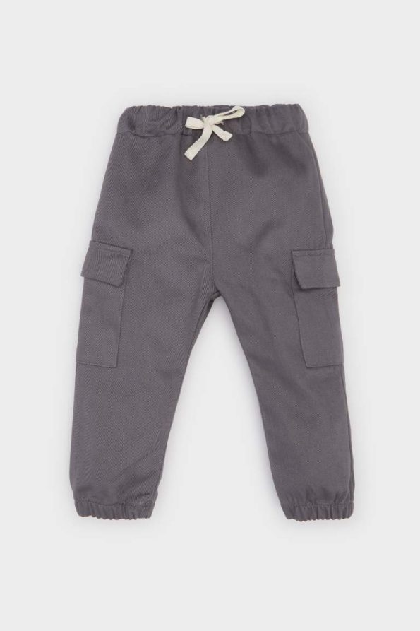 Boys' Elastic Waist Pocket Gabardine Pants