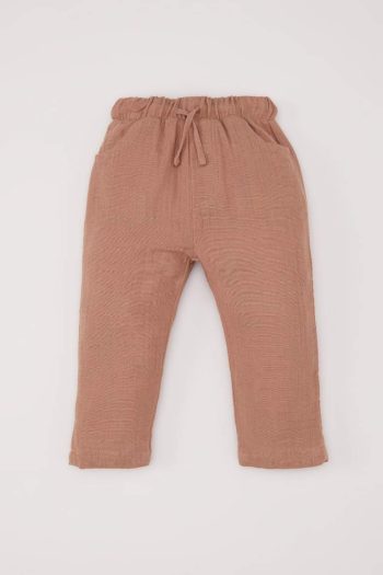 Boys' Muslin Long Sleeve Shirt and Elastic Waist Pants Set