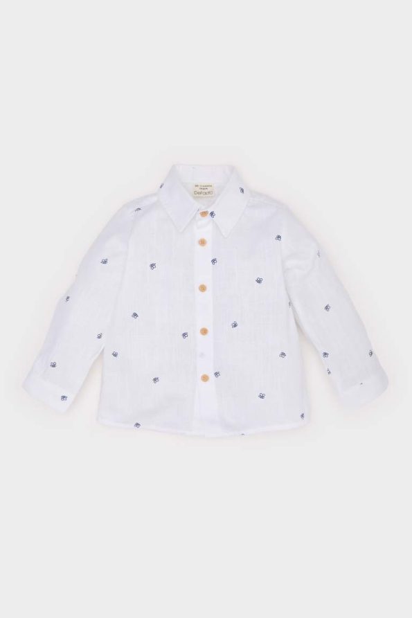 Boys' Printed Flannel Long Sleeve Shirt