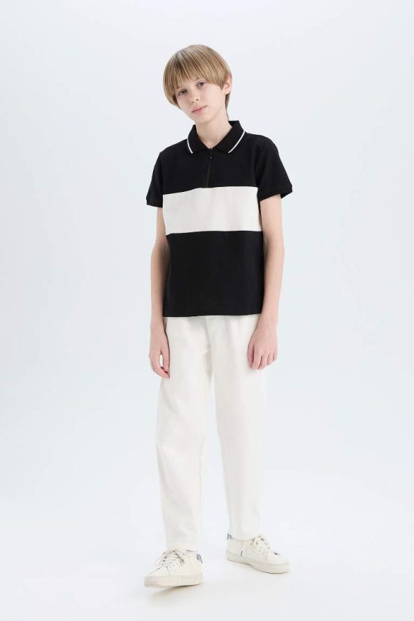 Boys' Carrot Fit Gabardine Trousers