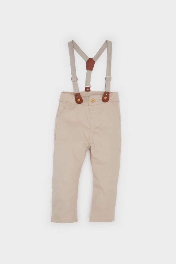 Boys' Standard Fit Suspender Gabardine Pants