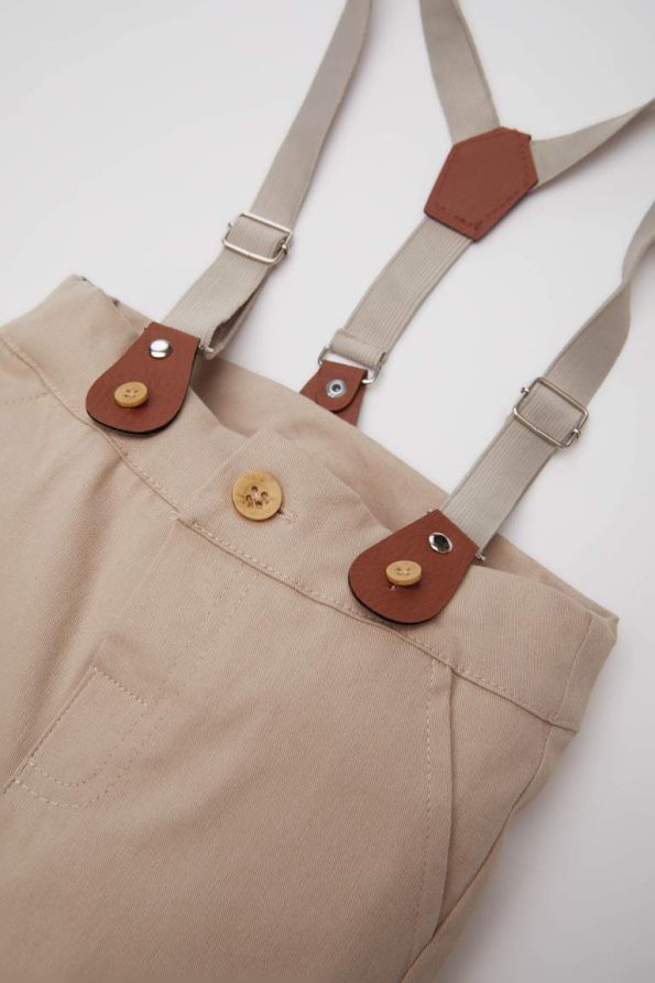 Boys' Standard Fit Suspender Gabardine Pants