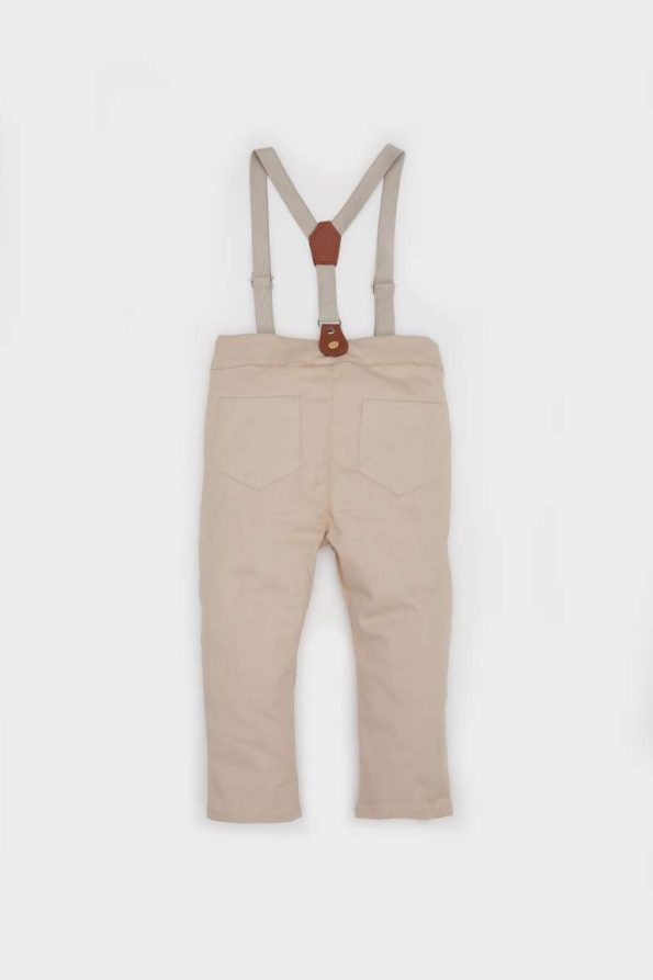 Boys' Standard Fit Suspender Gabardine Pants