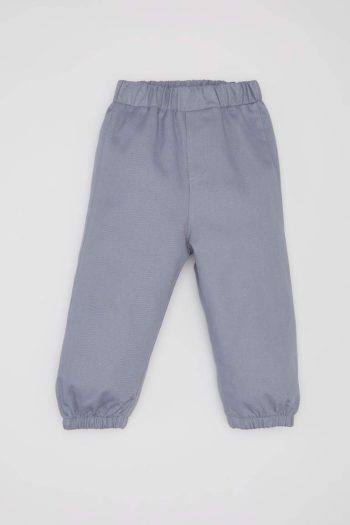 Boys' Two-Piece Set with Striped Shirt and Elastic Waist Pants