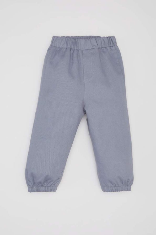 Boys' Two-Piece Set with Striped Shirt and Elastic Waist Pants