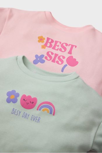 Baby Girl Newborn Printed Long Sleeve T-Shirt Set