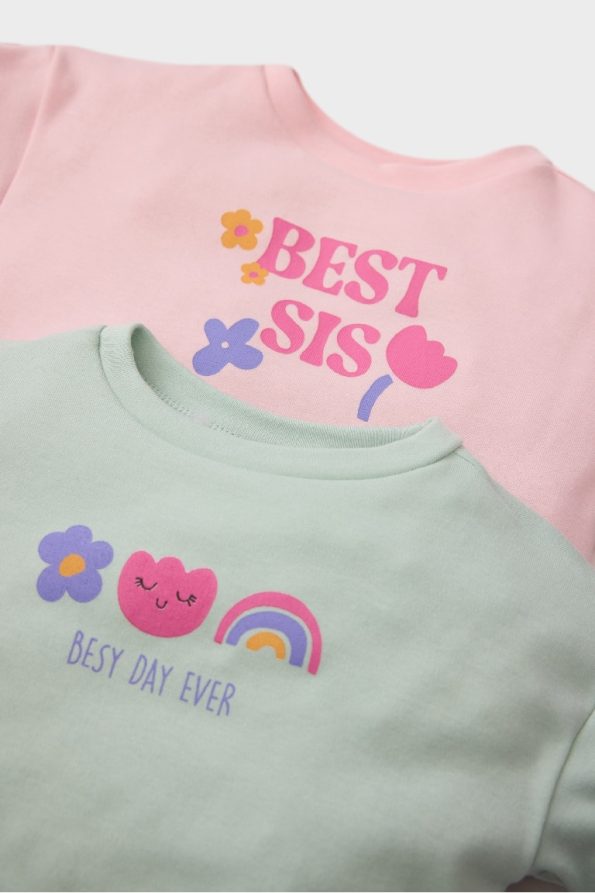 Baby Girl Newborn Printed Long Sleeve T-Shirt Set