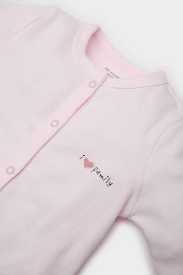 Girls' Baby Hospital Exit 4-Piece Set with Patterned Long Sleeve T-Shirt and Snaps Short Sleeve Bodysuit with Elastic Waist Pants and Hat