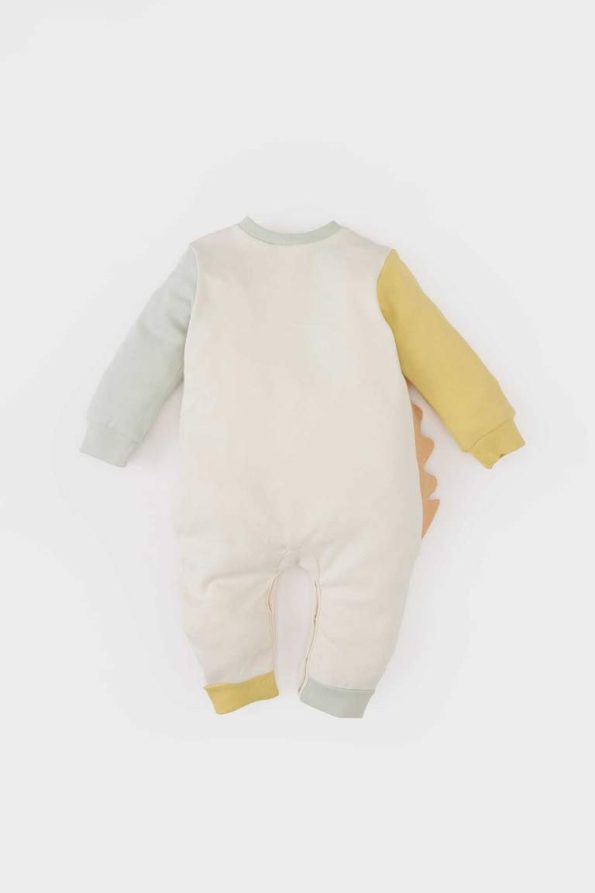 Baby Boy Newborn Dinosaur Print Long Sleeve Romper