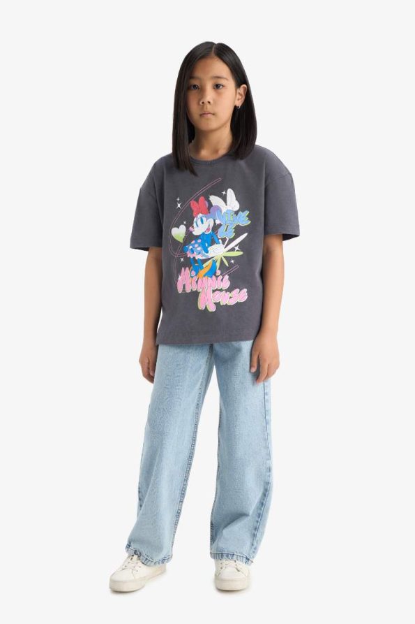 Girls' Disney Mickey & Minnie Oversized Short Sleeve T-Shirt