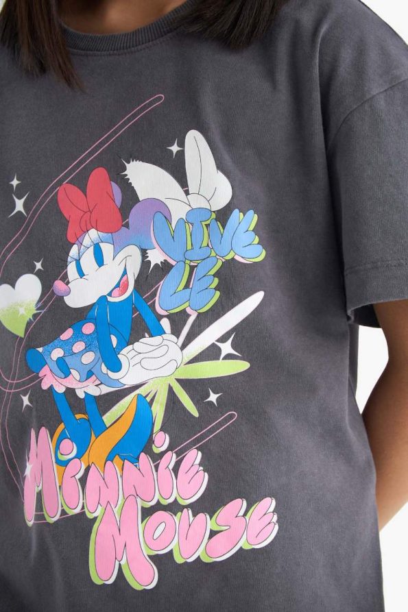 Girls' Disney Mickey & Minnie Oversized Short Sleeve T-Shirt