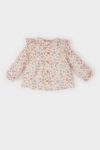 Girls' Floral Twill Long Sleeve Shirt