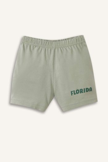 Boys' 2-Piece Set with Printed Short Sleeve T-Shirt and Elastic Waist Shorts