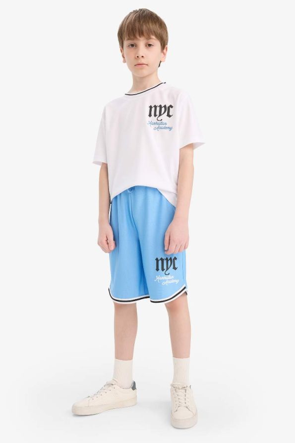 Boys' 2-Piece Set with Printed Short-Sleeve T-Shirt and Shorts