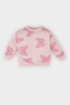 Girls' Soft-Fleeced Butterfly Print Crew Neck Sweatshirt