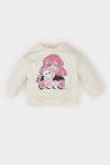 Girls' Printed Sweatshirt with Bicycle Neck