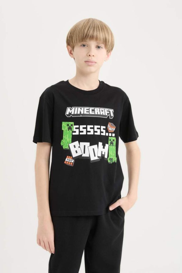 Boys' Minecraft Crew Neck Short Sleeve T-Shirt