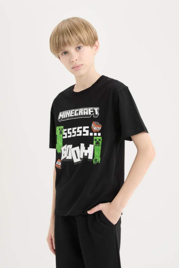 Boys' Minecraft Crew Neck Short Sleeve T-Shirt