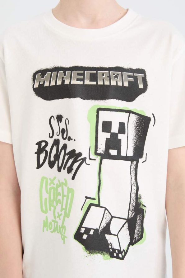 Boys' Minecraft Crew Neck Short Sleeve T-Shirt
