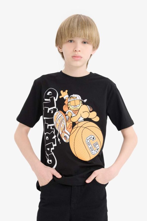 Boys' Garfield Crew Neck Short Sleeve T-Shirt