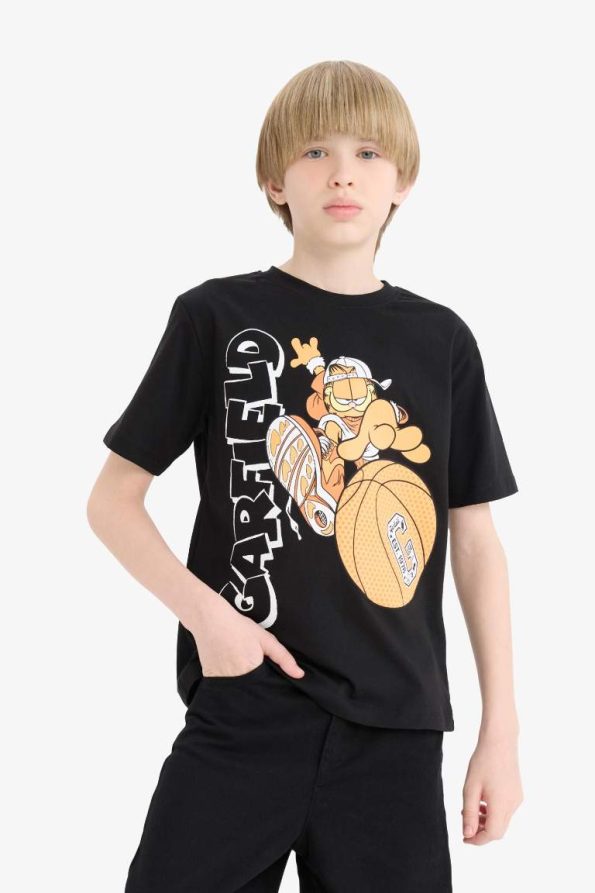Boys' Garfield Crew Neck Short Sleeve T-Shirt