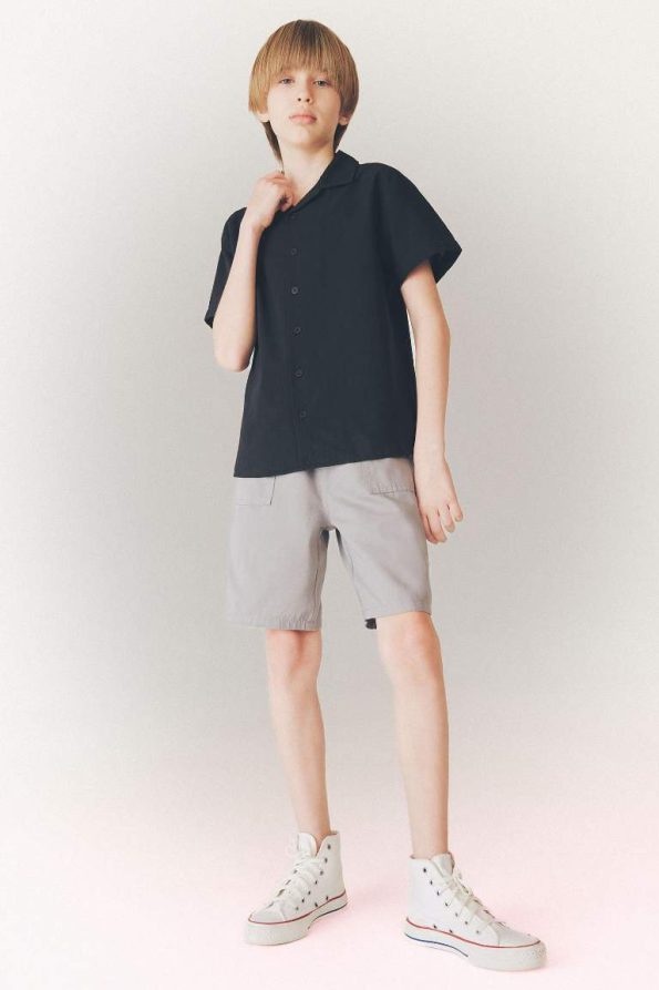 Boys' Elastic Waist Pocket Gabardine Shorts