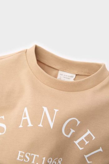 Boys' Printed Long Sleeve Crew Neck T-Shirt
