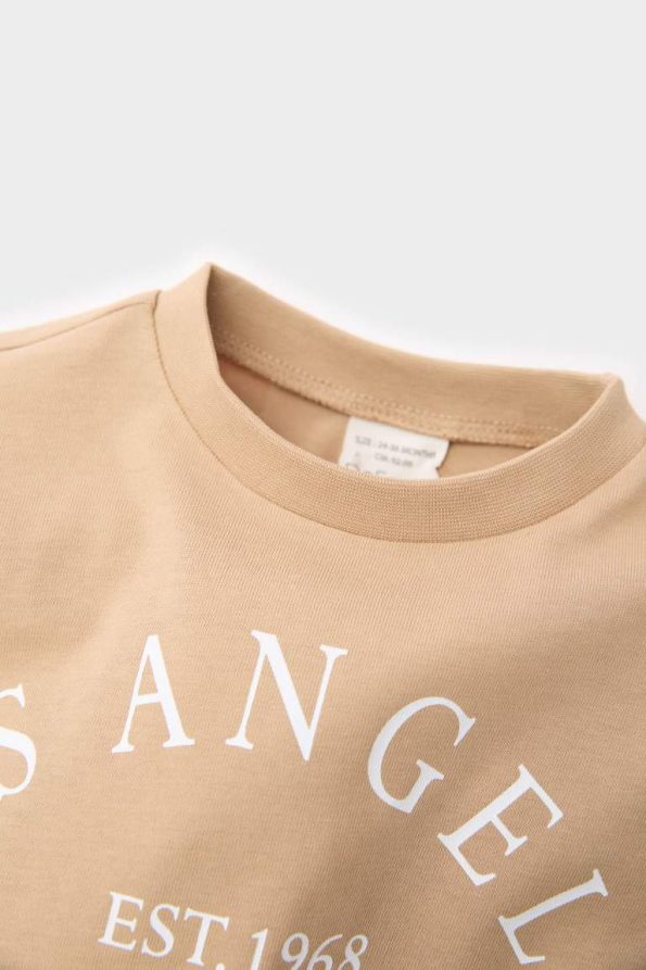 Boys' Printed Long Sleeve Crew Neck T-Shirt