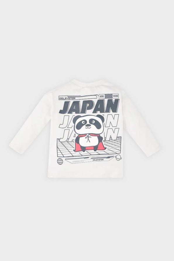 Boys' Printed Long Sleeve Crew Neck T-Shirt