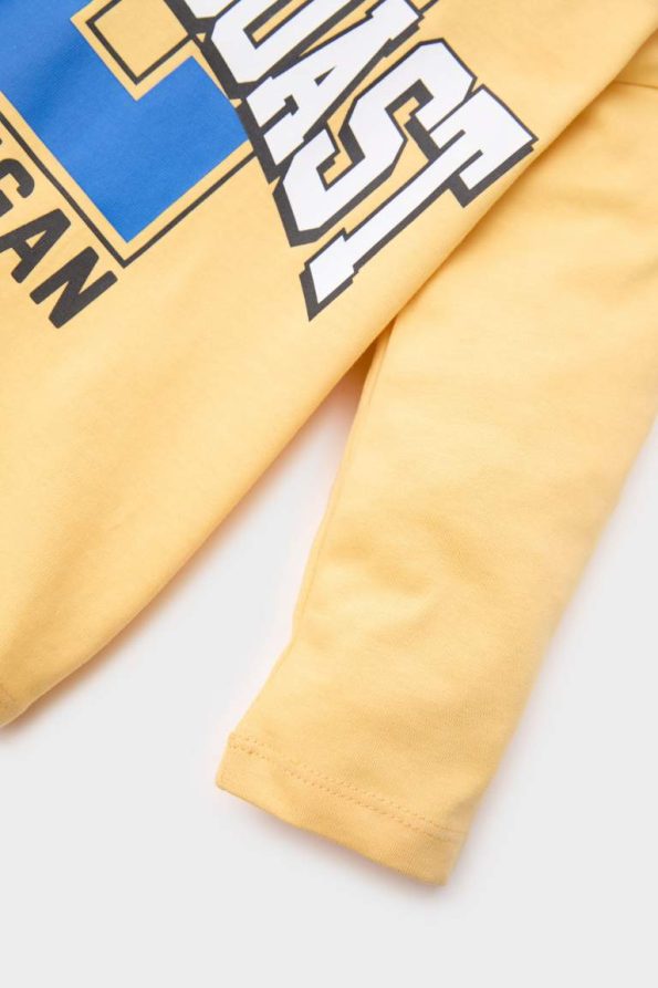 Boys' Printed Long Sleeve T-Shirt with Crew Neck