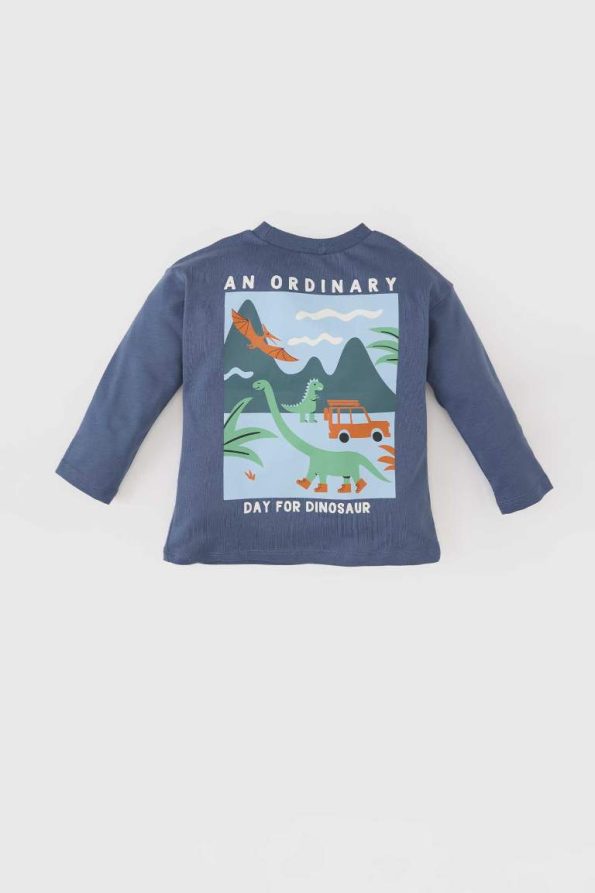 Boys' Printed Long Sleeve Crew Neck T-Shirt