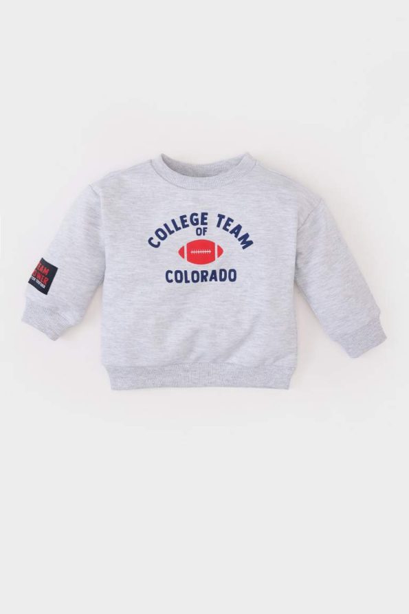 Boys' Printed Crew Neck Sweatshirt