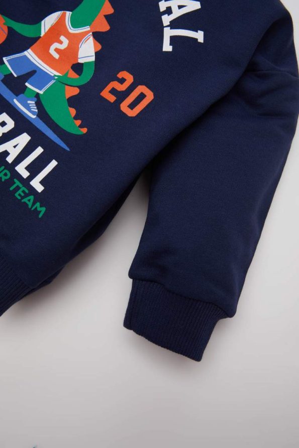 Boys' Dinosaur Print Crew Neck Sweatshirt