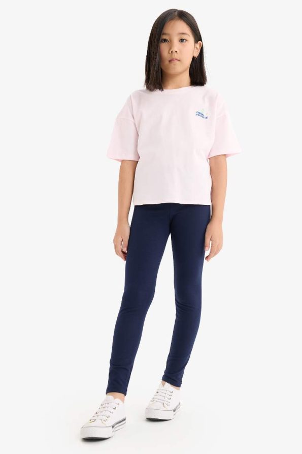 Girls' 2-Piece Printed Short Sleeve T-Shirt and Long Leggings Set