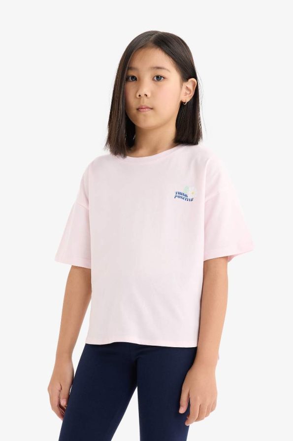 Girls' 2-Piece Printed Short Sleeve T-Shirt and Long Leggings Set