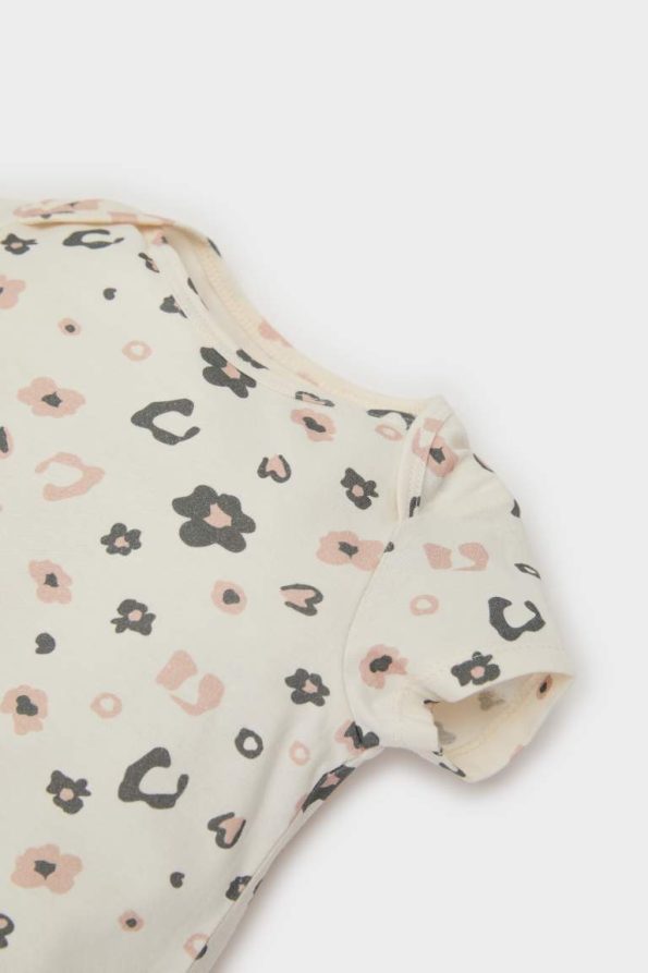 Girls' Newborn Cotton Short Sleeve Romper Set