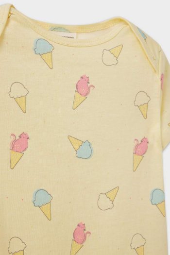 Girls' Newborn Ice Cream Print Short Sleeve Bodysuit