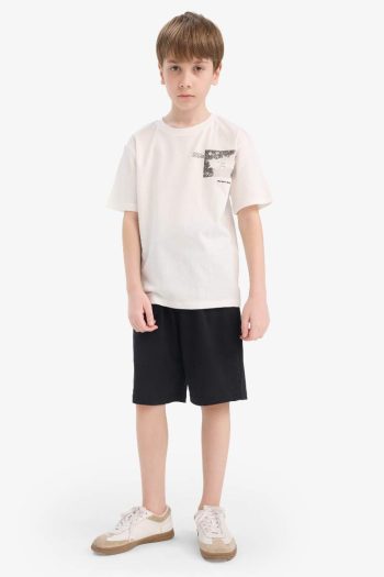 Boys' Printed Crew Neck Short Sleeve T-Shirt