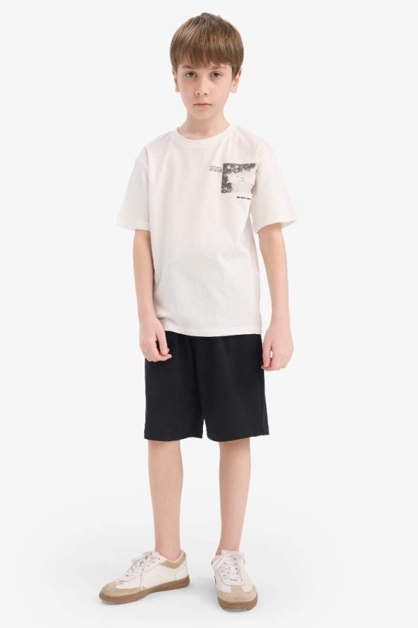 Boys' Printed Crew Neck Short Sleeve T-Shirt