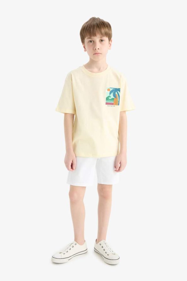 Boys' Printed Crew Neck Short Sleeve T-Shirt