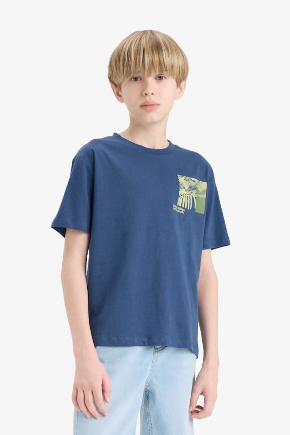 Boys' Printed Crew Neck Short Sleeve T-Shirt