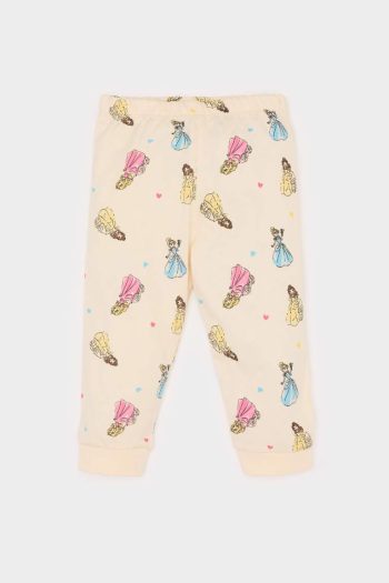 Girls' Disney Princess Long Sleeve Pajama Set with Elastic Waist