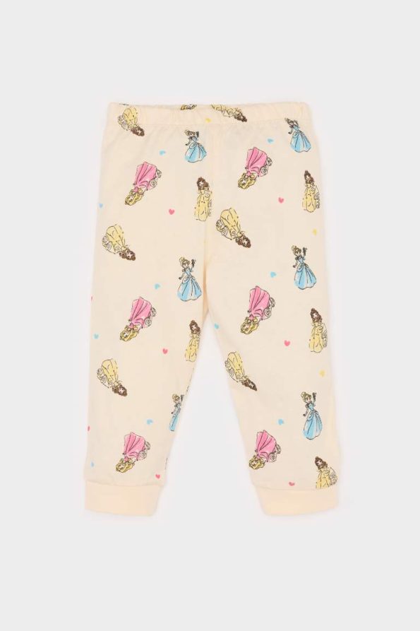 Girls' Disney Princess Long Sleeve Pajama Set with Elastic Waist