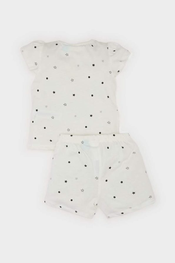 Girls' Baby 101 Dalmatians Pajama Set with Short Sleeve Top and Elastic Waist Shorts