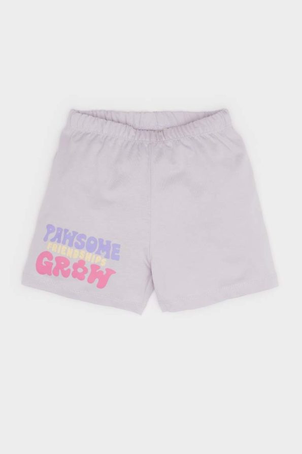 Girls' Paw Patrol Pajama Set with Short Sleeve Top and Elastic Waist Shorts